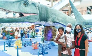 Exposição de animais marinhos gigantes atrai crianças e adultos em Salvador