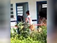 Mulher em surto invade escola e fere funcionária com golpes de facão